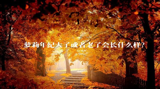 萝莉年纪大了或者老了会长什么样？